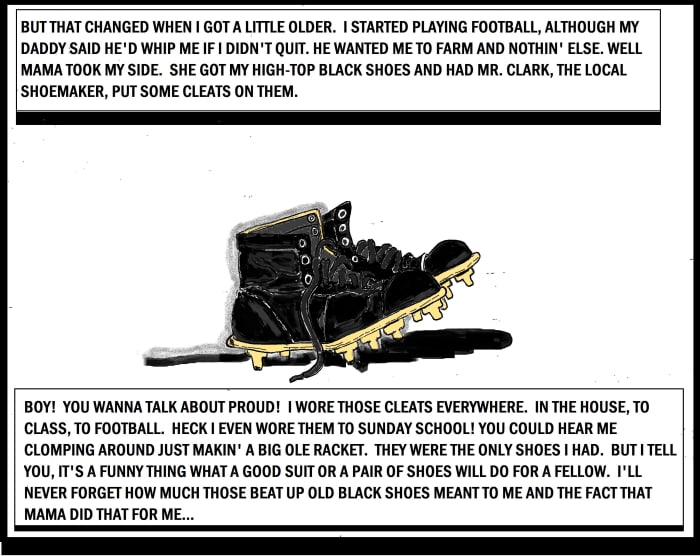 Crimson Tikes Guts and Glory: Old Football Cleats